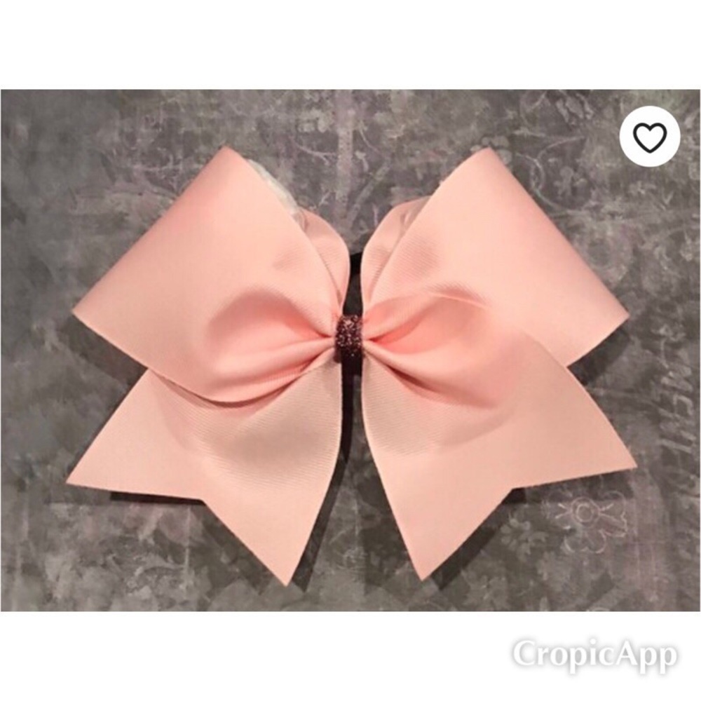 Soft Pink Cheer Bow